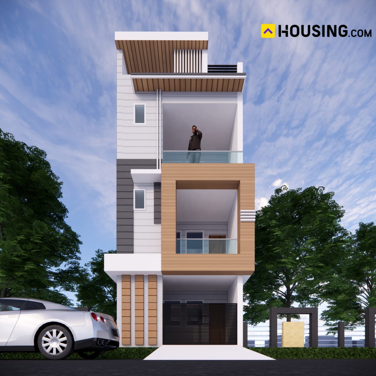 15x40 3BHK Triple Story 600 SqFT Plot - Housing InspireHousing Inspire