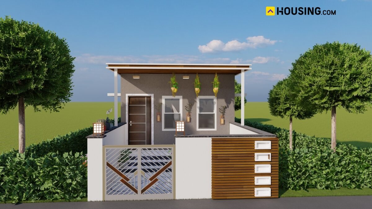 15x50 1BHK Single Story Front View
