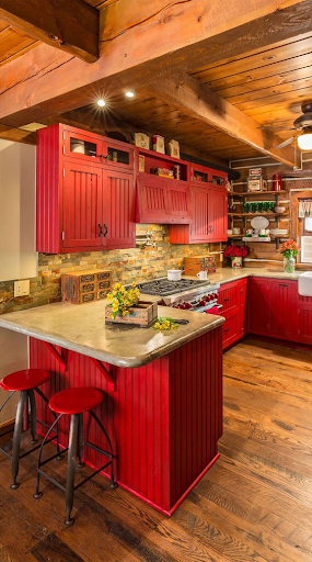 Red kitchen design ideas