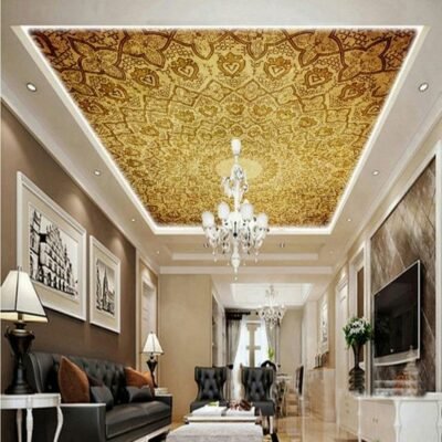 Wallpaper ceilings are the bold trend taking over our homes this year |  Ideal Home
