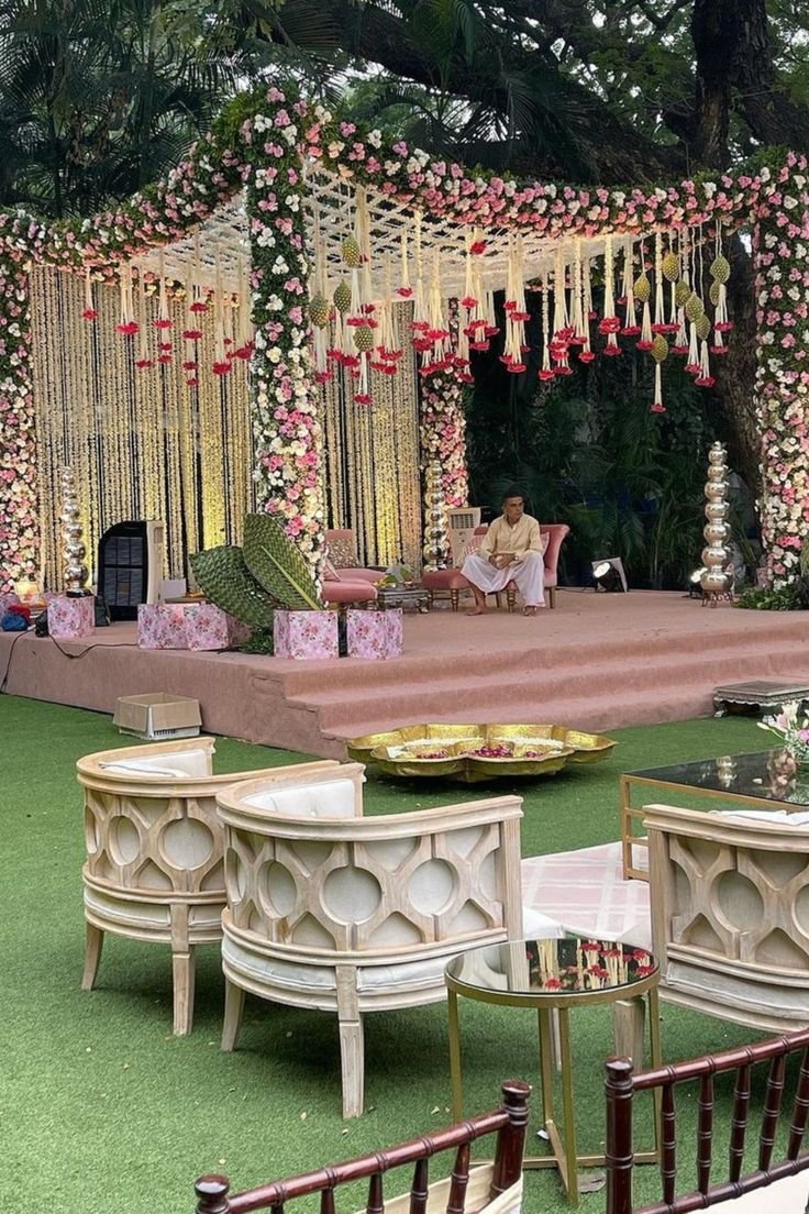 7 Mantapa decoration ideas | marriage decoration, flower decorations,  wedding hall decorations