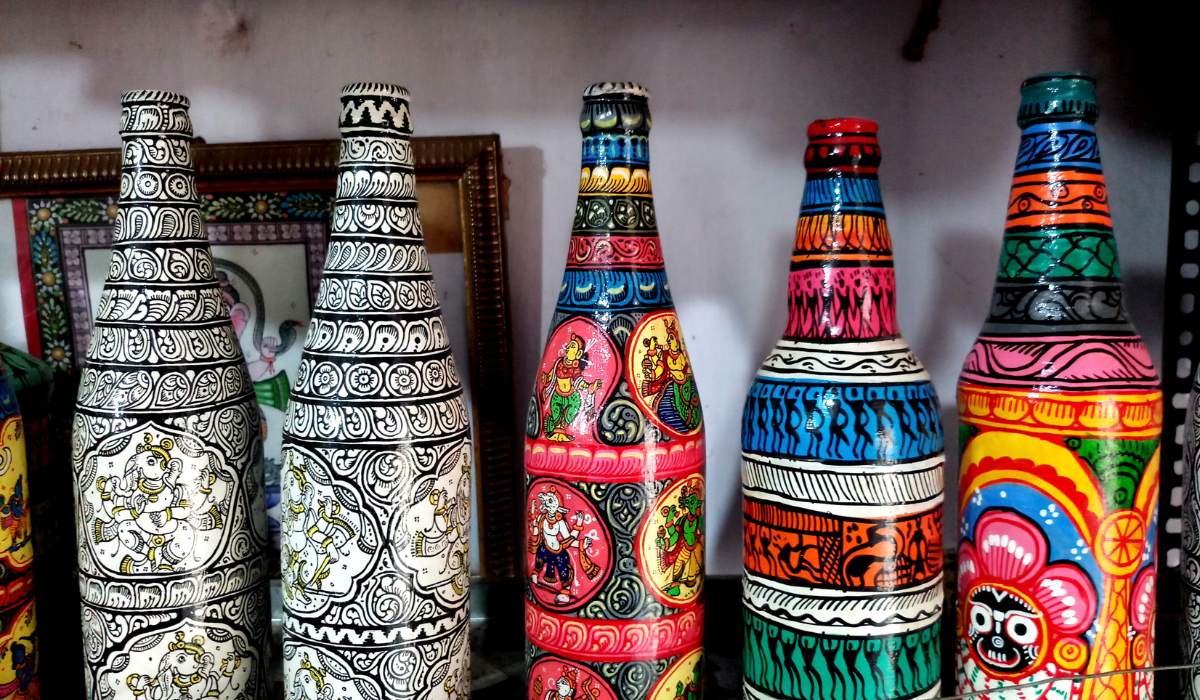 Colorful Blown Glass Bottles