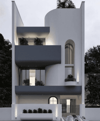 Image showcasing Front elevation design for 2-floor house: Design trends in 2023