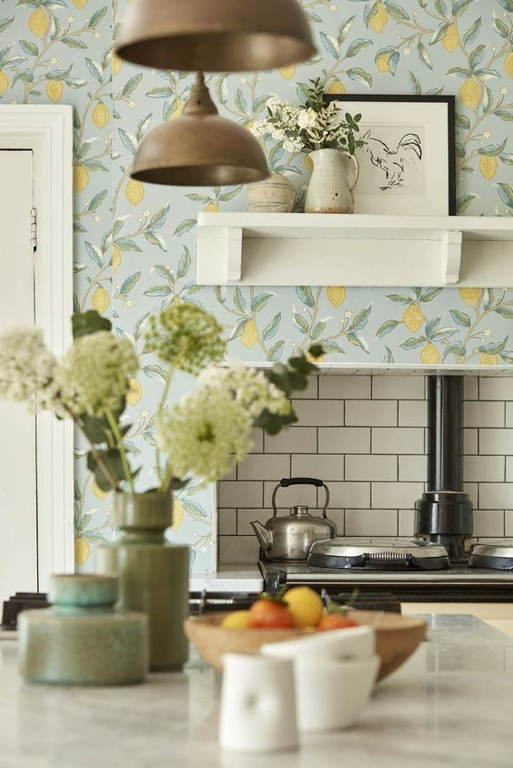 Kitchen Wallpaper Patterns  Easy To Install  Walls By Me