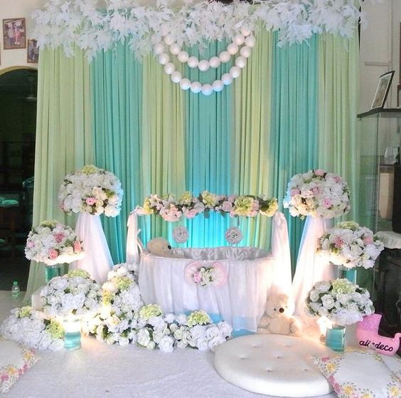 Homemade naming ceremony decoration at home ideas 4