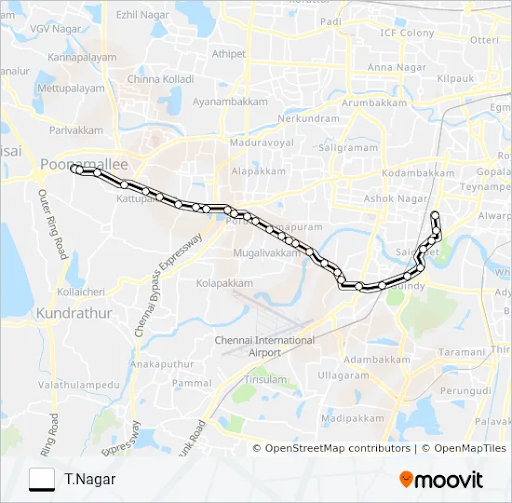 154 bus route Chennai