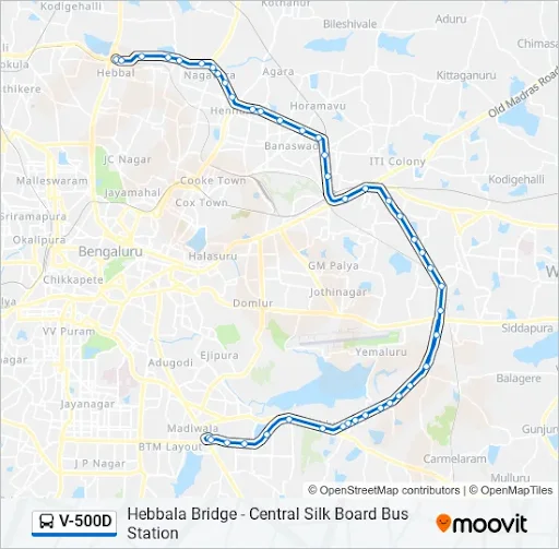 500D bus route Bangalore