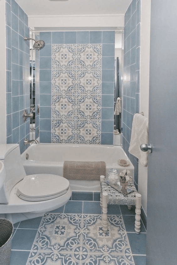 Blue bathroom tiles design ideas to explore
