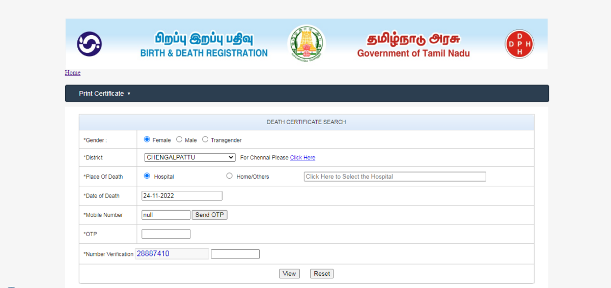 Death certificate Chennai: Registration and on site application process