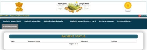 Mahabhulekh Payment Status