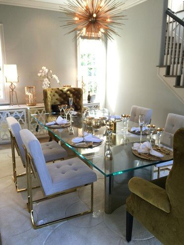Glass Dining Table Design for living Rooms and Kitchens