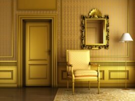 Gold Living Room Wallpaper Designs Ideas For your Home
