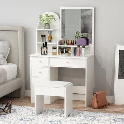 Modern vanity table with mirror in the bedroom - 20 awesome ideas
