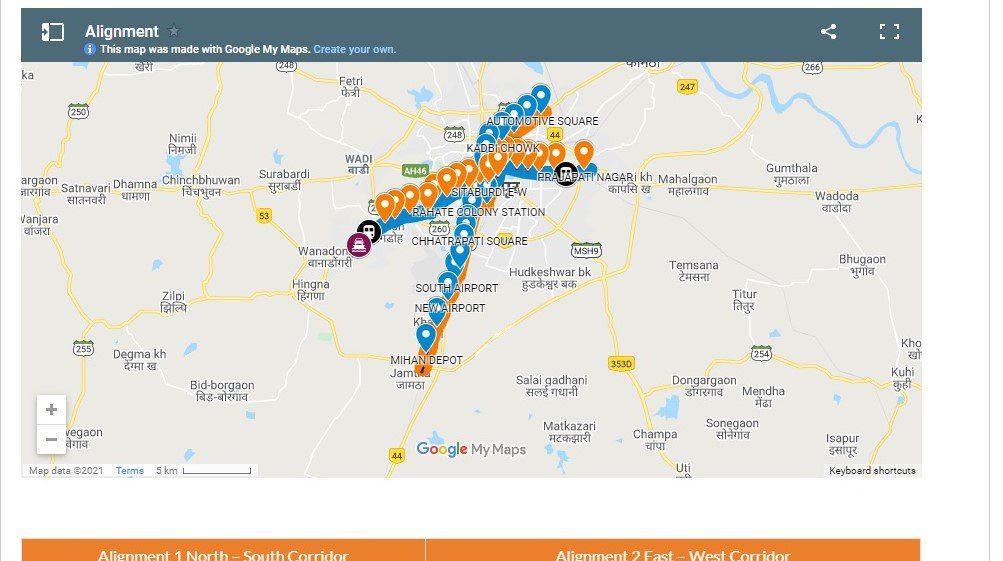 Nagpur Metro Map, timings and fare
