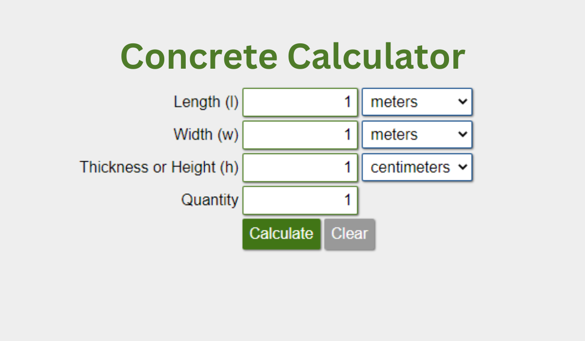 Cool Concrete Calculator  JLC Online