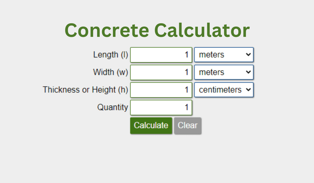 Concrete Material Calculator: All you Need to Know