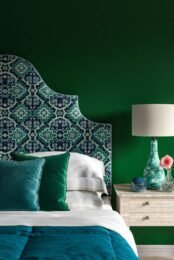 Mix deep turquoise with green accents