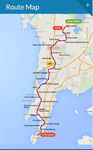 Mumbai Metro Line 3: Aqua Line Route, Stations, Map