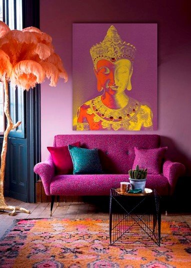 Purple Two-Color Combination for Bedroom Walls in 2023