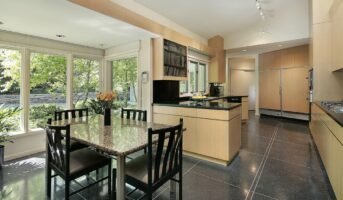 Living Room Granite Flooring Design & Ideas