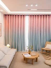 Curtains with ombre effect