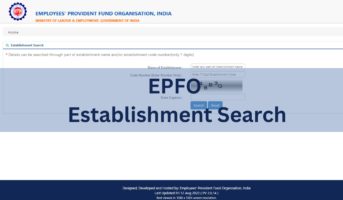 How to use the EPFO establishment search tool?
