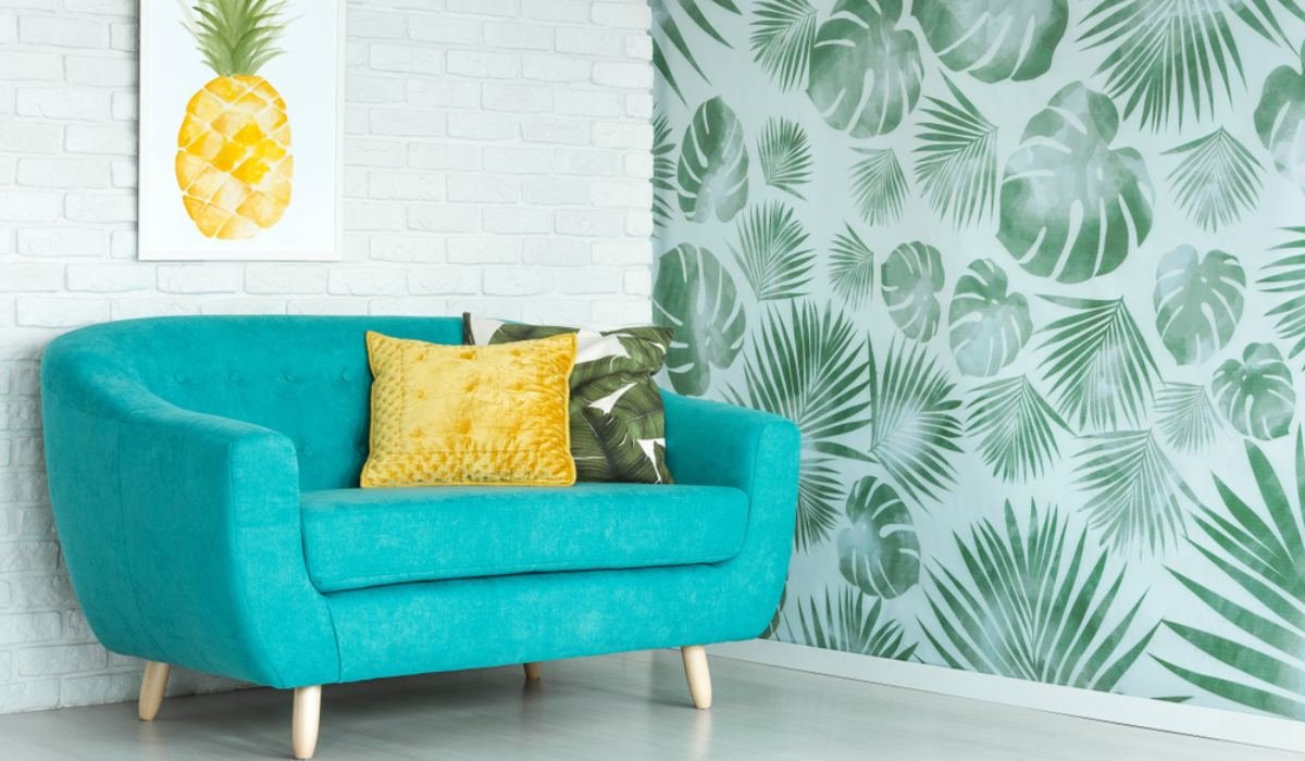 Add Some Color to Your Living Room With These 23 Wallpaper Ideas