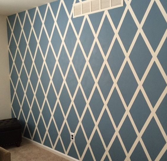 Bedroom Wall Paint Design Ideas With Tape