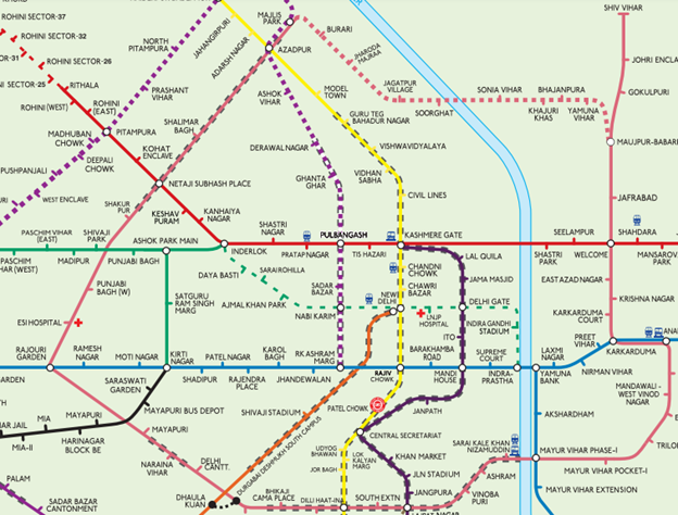 Pink line metro route in Delhi: Status, map and stations