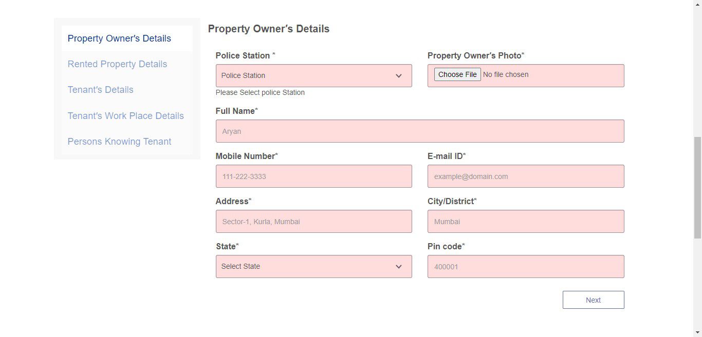 Submit tenant details Mumbai police advisory to property owners