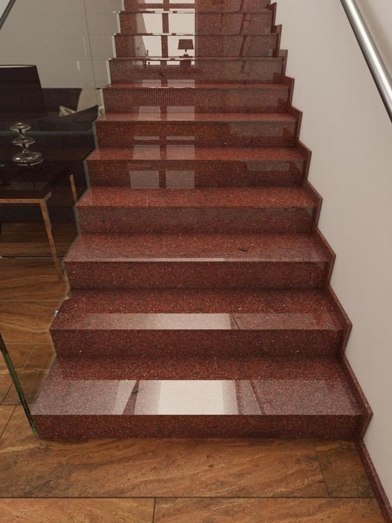 Stylish residential staircase granite design ideas for your home