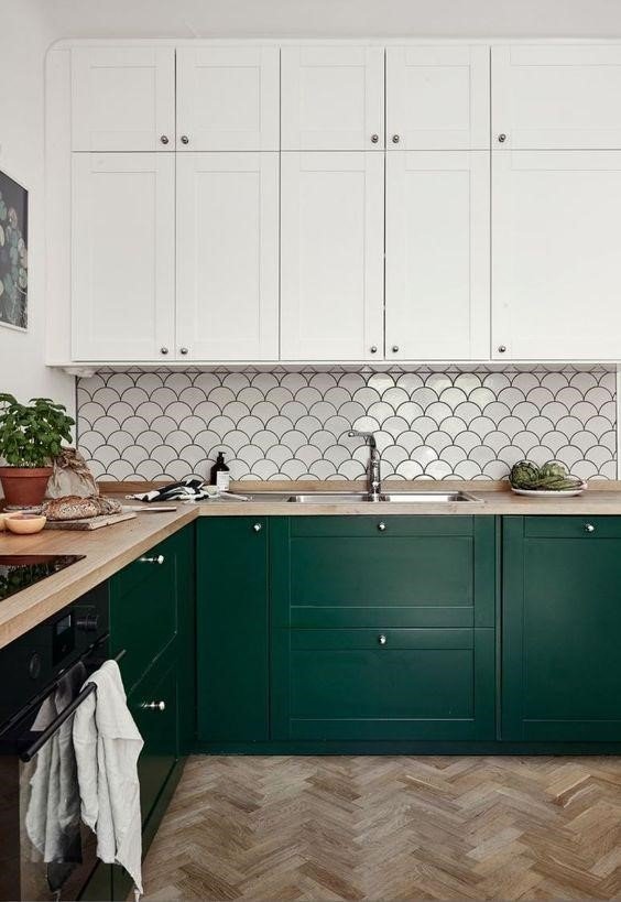 Two colour combinations for kitchen laminates