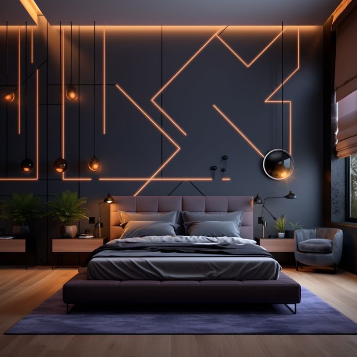 Luxury bedroom designs- Geometric patterns