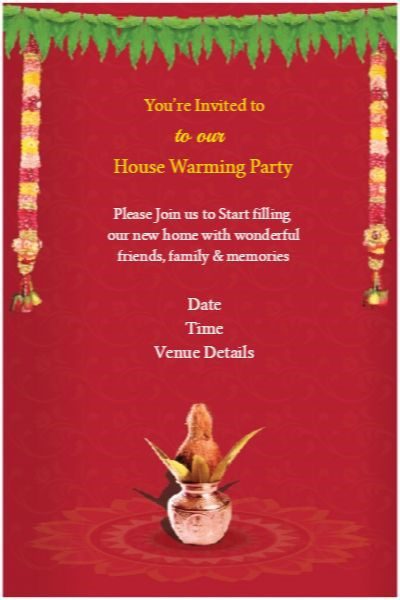 Griha Pravesh Housewarming Invitation Card Messages 49 OFF