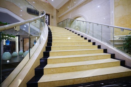 Marble staircase designs for luxury home 