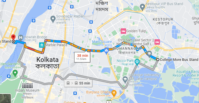 S12 bus route Kolkata
