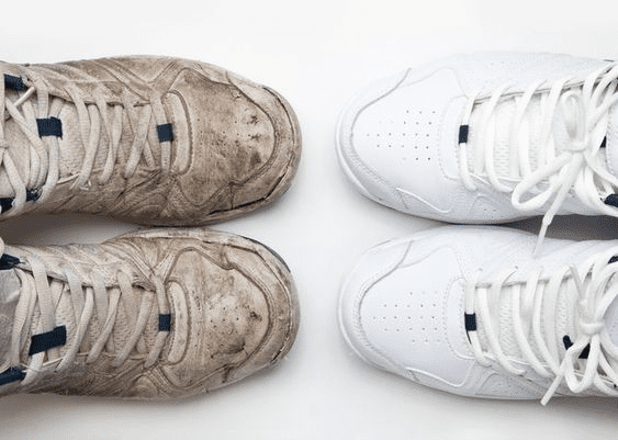 How to clean dirty shoes deals white