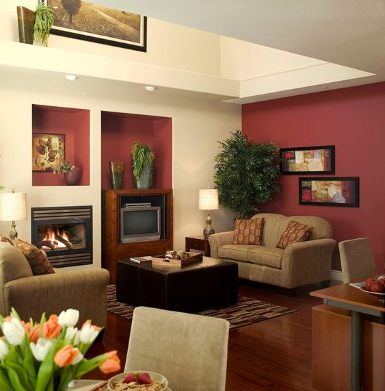 Trending maroon colour combination ideas for home in 2023