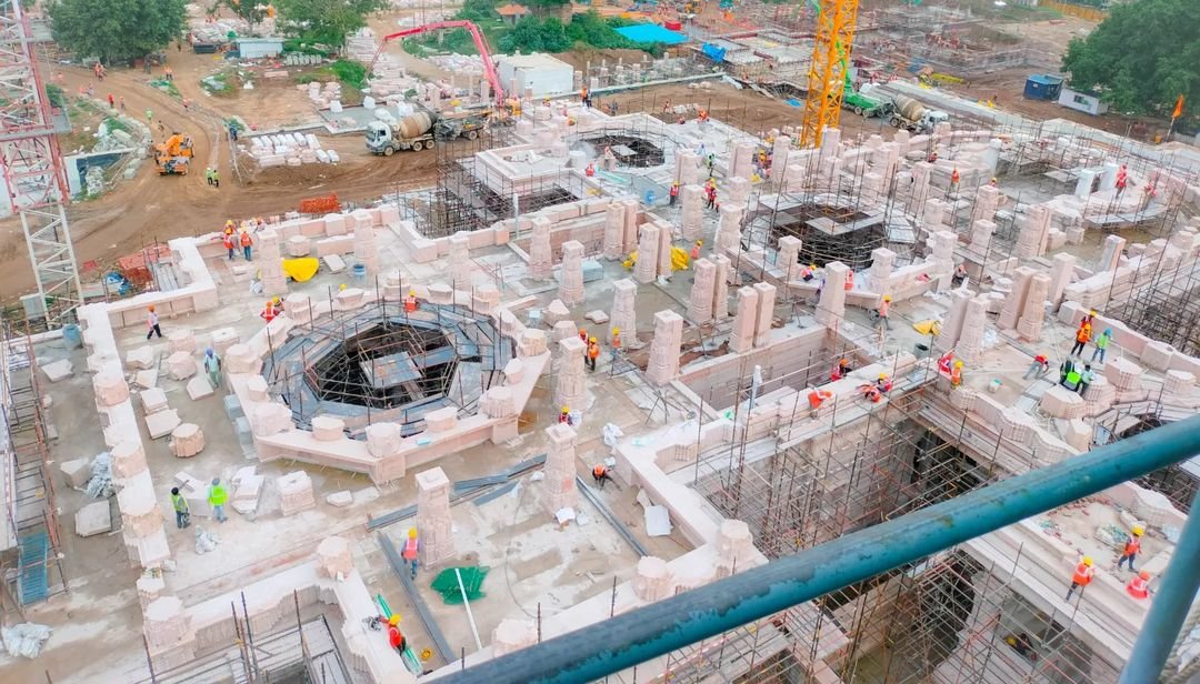UP deputy shares latest photos of Ayodhya Ram Mandir 