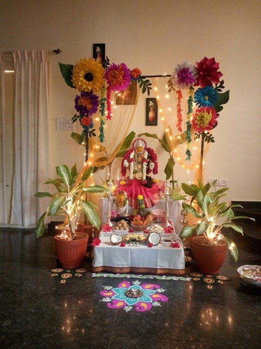 Varamahalakshmi decoration ideas at home in 2023