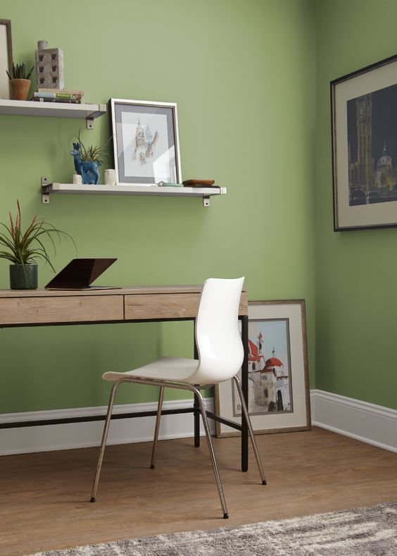 Top 10 wall colour combinations with light green.