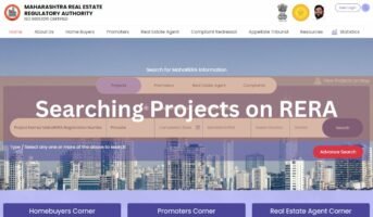 How to search project on RERA website?