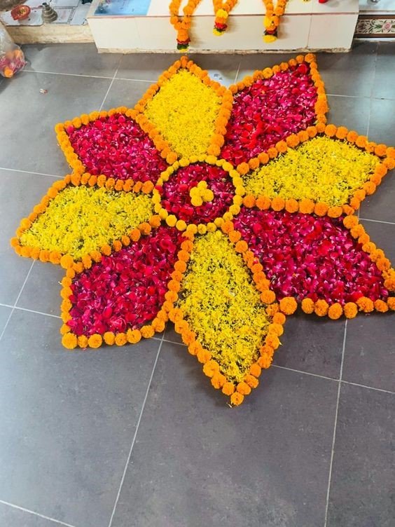 15 Flower Rangoli Ideas To Decorate