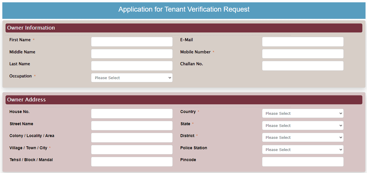 Online tenant verification in Faridabad