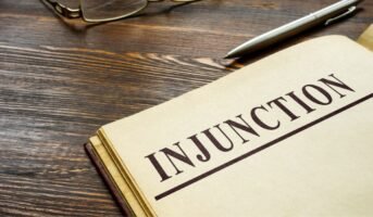 What is an injunction order on property?