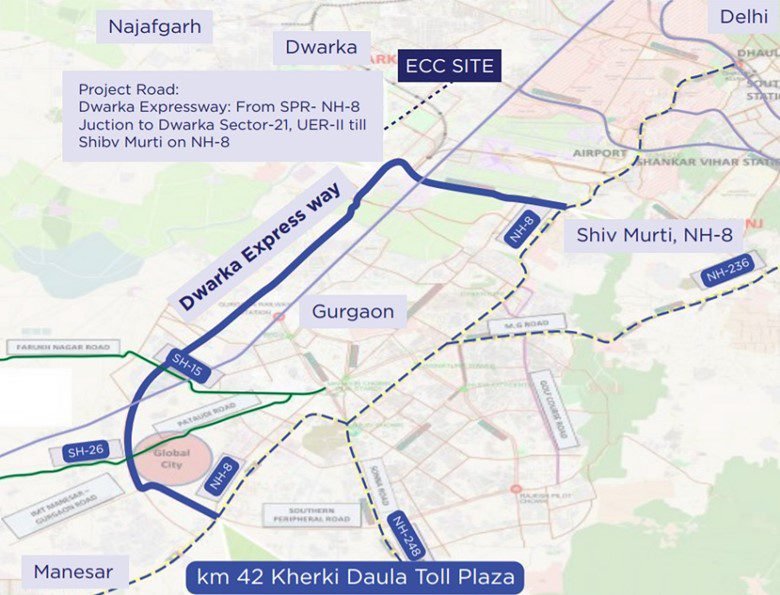 Dwarka Expressway route, construction details and status