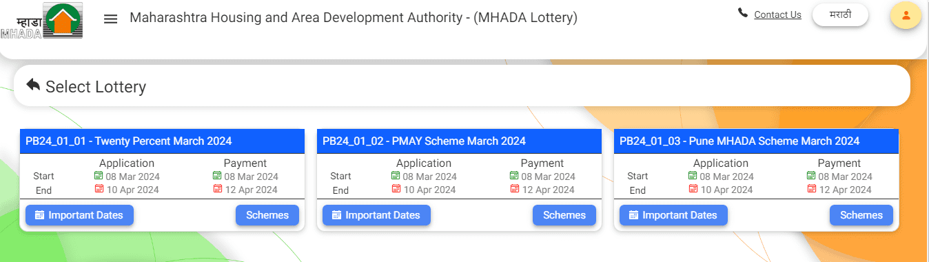 Mhada Lottery Pune 2024