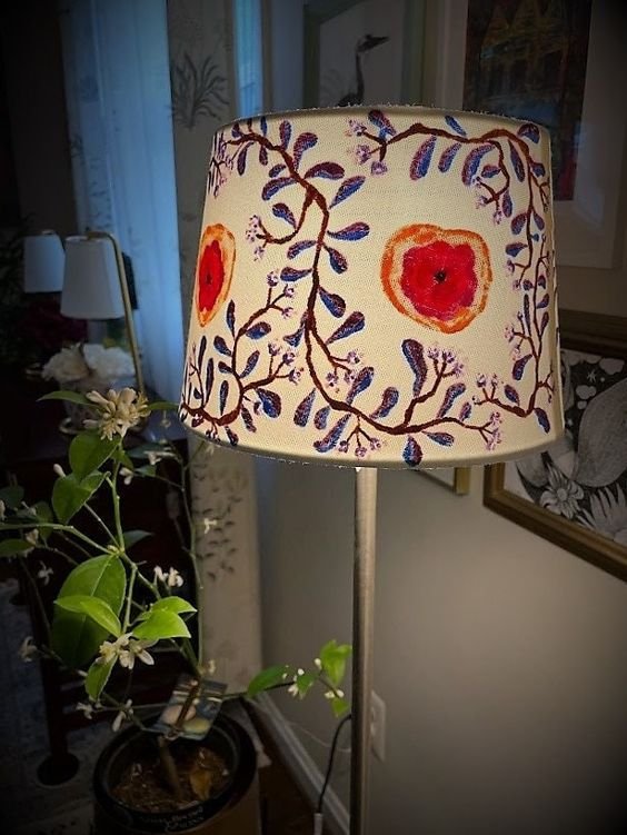 DIY painted lampshade