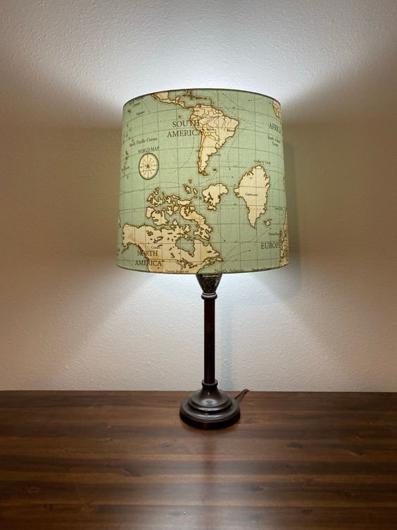 map lampshade