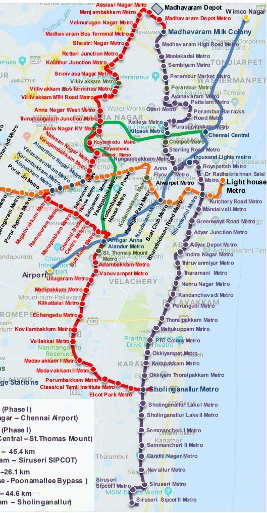 Chennai Metro Red Line: Route, map, latest updates